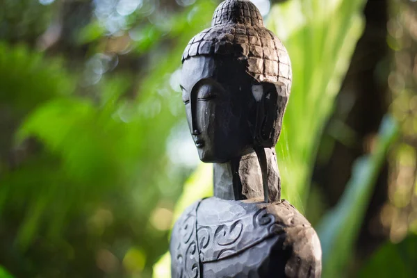 Estatua de Buda en el bosque utilizada como amuletos de la religión budista — Foto de Stock