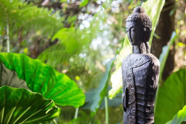 Estatua de Buda en el bosque utilizada como amuletos de la religión budista — Foto de Stock