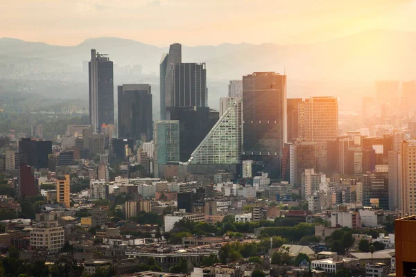 Vista aérea del horizonte de la ciudad de México — Foto de Stock