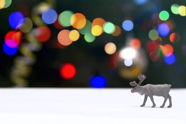 Noel Bokeh arka plan üzerinde geyik