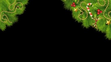 Yılbaşı süsleri ve lamba Alfa kanal ve siyah ve beyaz mat