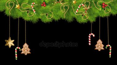 Yılbaşı süsleri ve lamba Alfa kanal ve siyah ve beyaz mat