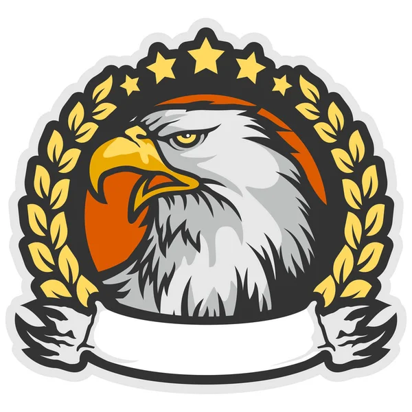 Cartoon Adler Maskottchen Charakter Für Sport Logo Vektor — Stockvektor