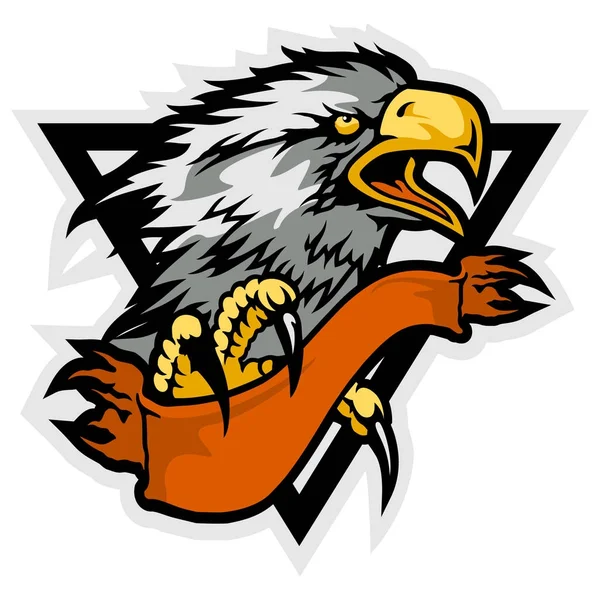 Cartoon Eagle Mascot Character Sport Logo Vector — Stock Vector