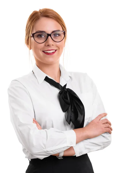 Portret van een mooie jonge zakenvrouw — Stockfoto