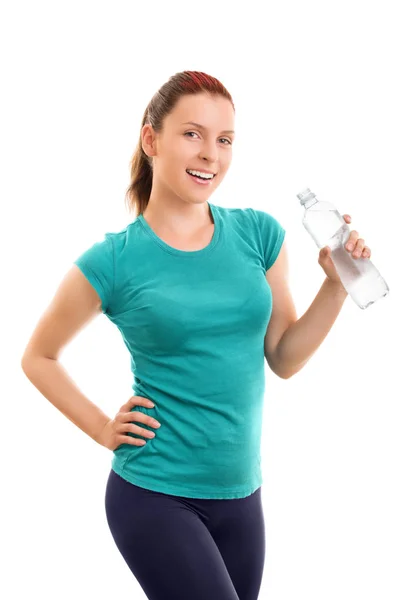 Beautiful smiling girl in fitness clothes — Stock Photo, Image