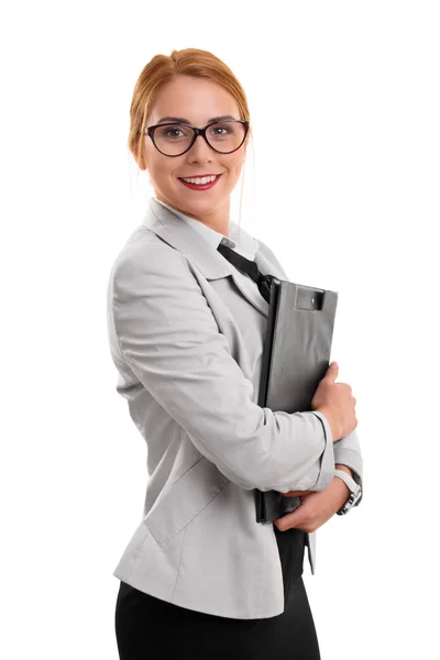 Retrato de una hermosa joven mujer de negocios —  Fotos de Stock