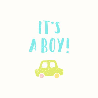 Onun bir çocuk tebrik kartı.