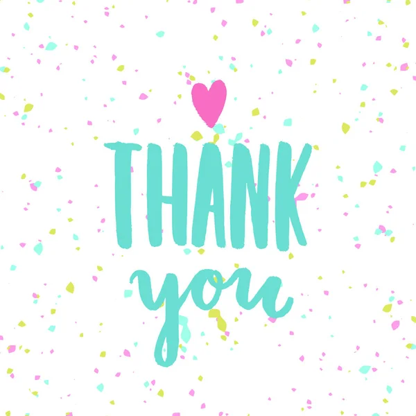 Thank you print. Vector lettering. — Stock Vector