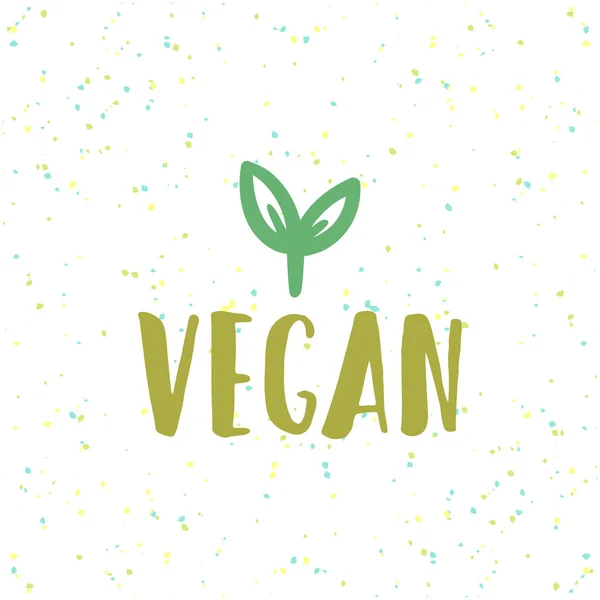 Vegan lettering illustration. — Stock Vector
