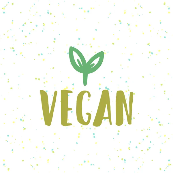 Ilustrasi huruf vegan . - Stok Vektor