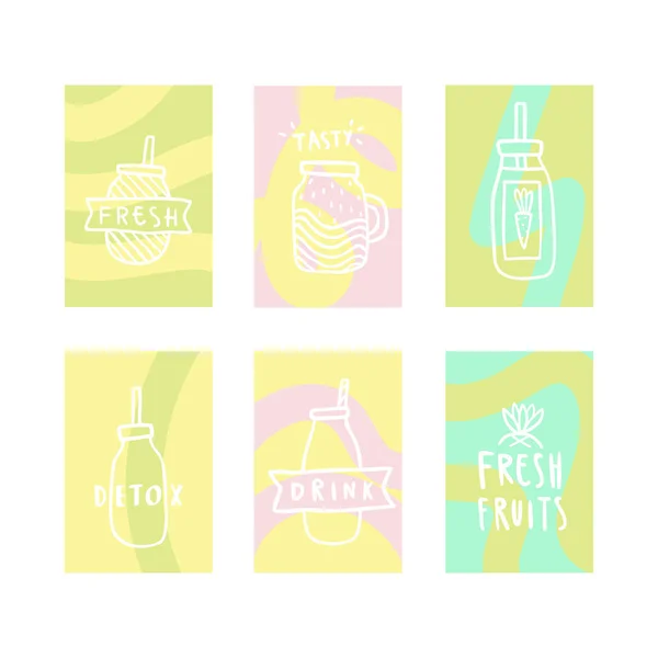 Jeu de cartes smoothie . — Image vectorielle