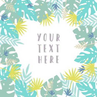 Tropikal kartı şablonu.