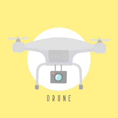 Drone illüstrasyon. Quadcopter.