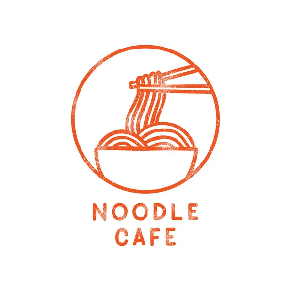 Noodle cafe logotype. - Stok Vektor