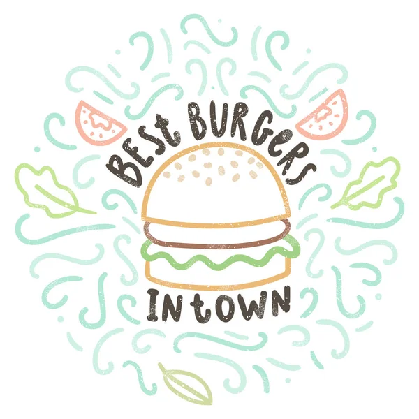Best burgers in town. — Stock Vector
