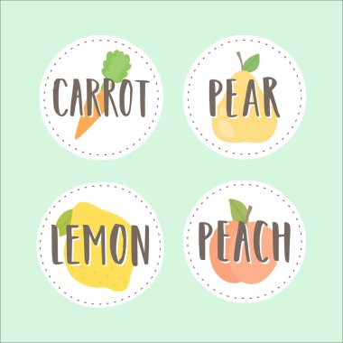 Meyve rozetleri kümesi. Bölüm 2.