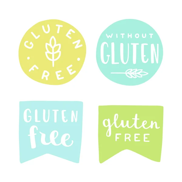 Set of gluten free badges. — Stock Vector