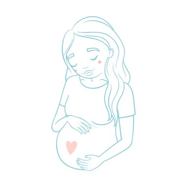 Sevimli hamile bayan.