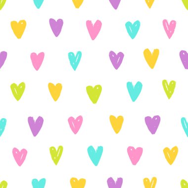 Şirin farklı renkler Kalpler.