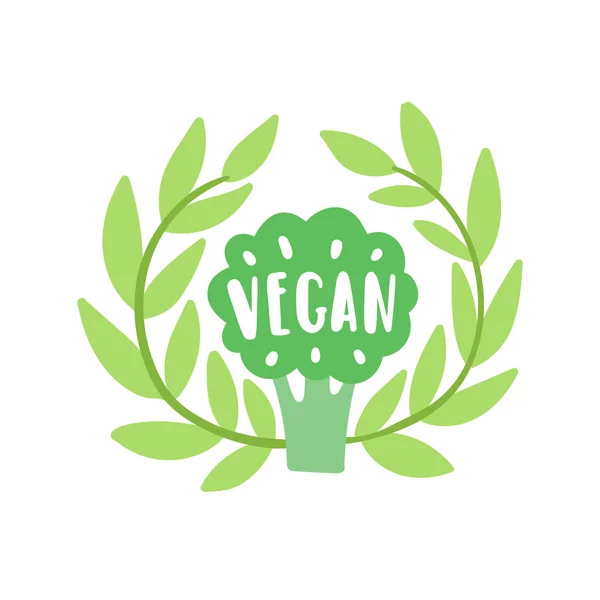 Vegan illustration lettering — Stock Vector