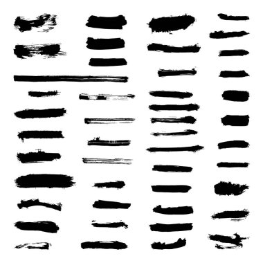 Grunge boya konturları kümesi.