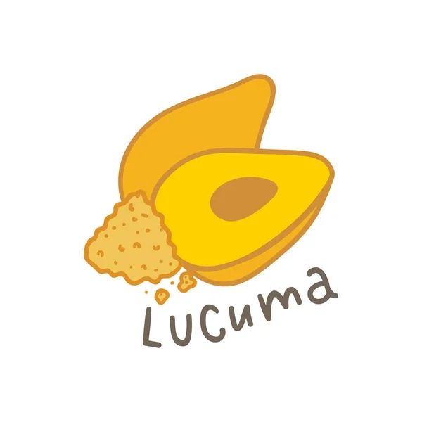 Супер-еда Лукума изолирована на белом — стоковый вектор