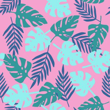 Pembe tropikal desen.