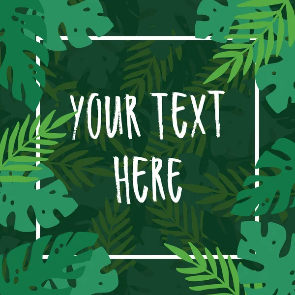 Yeşil tropikal yapraklar arka plan. 