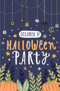 Cadılar Bayramı partisi el ilanı. 