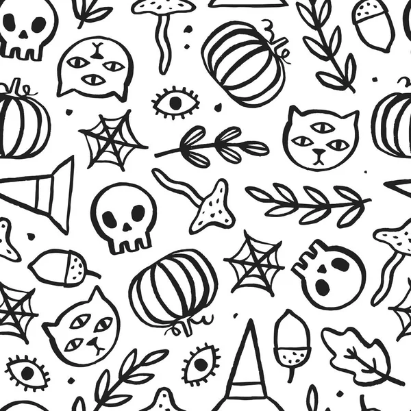 Mooie Halloween naadloze patroon — Stockvector