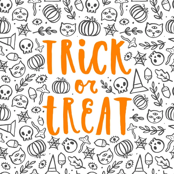 Hediye ver yoksa karışmam. Cadılar Bayramı poster illüstrasyon