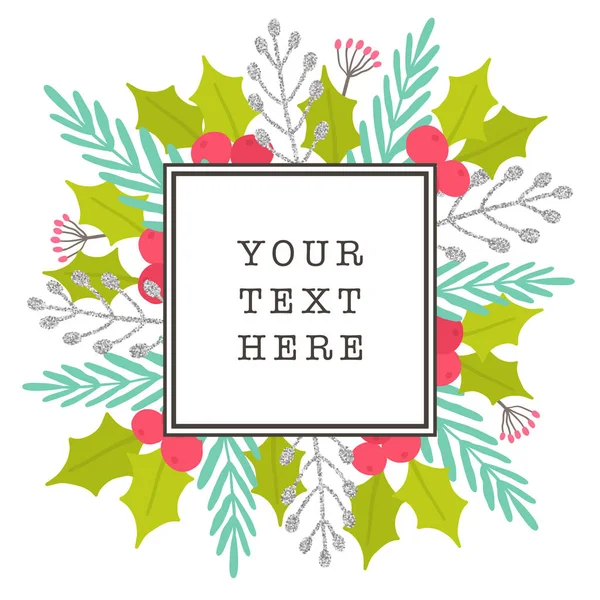 Noel tebrik kartı şablonu.