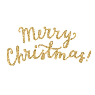 Vektör Merry Christmas hat altın glitter