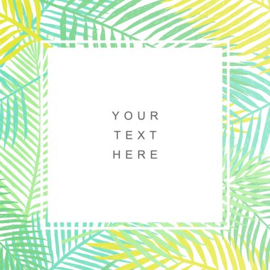 Tropikal yaprak arka plan. Modern tasarım