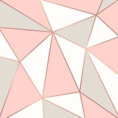 Gül Altın çerçeveler ile poligonal arka plan