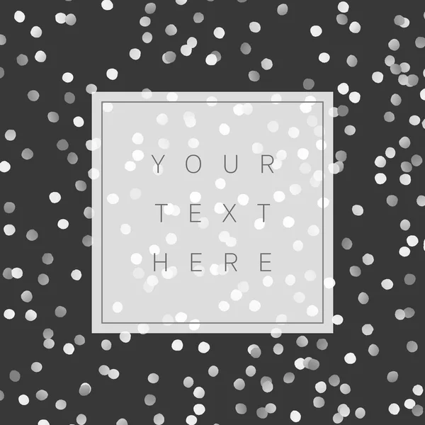 Luxury Stylish Background Silver Confetti Vector Banner Card Poster Template — ストックベクタ