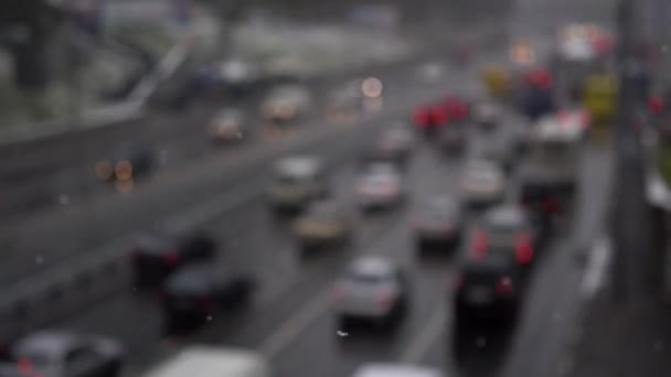 vue non focalisée sur les embouteillages 