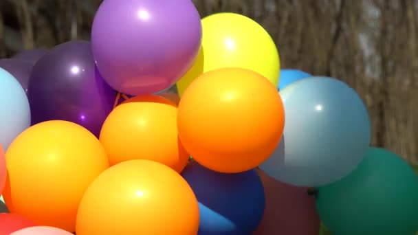 Imagens balões fechar ao ar livre . — Vídeo de Stock