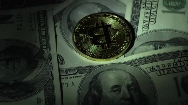 Bitcoin Btc az új virtuális internetes Cryptocurrency — Stock videók