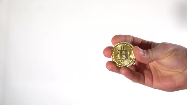 Bitcoin BTC la nuova criptovaluta internet virtuale — Video Stock