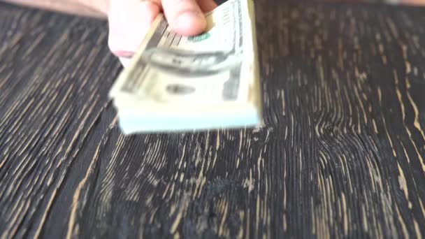 Persona contando dinero en las manos. Finanzas. Negocio . — Vídeos de Stock