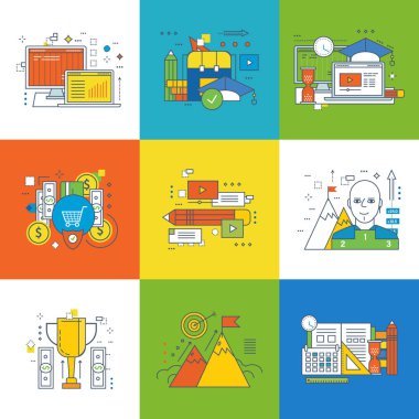 Yenilik, grafik tasarım, başarı, öğrenme, video iletişimi kavramı.