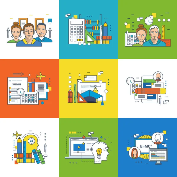 Eğitim, türleri eğitim, proje planlama ve ekip çalışması kavramı.