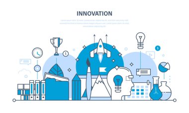 Yenilik, yaratıcı düşünme, işlem, beyin fırtınası, hayal gücü ve vizyon, araştırma.