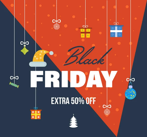 Black Friday, system of discounts for the purchase  goods — Stock Vector