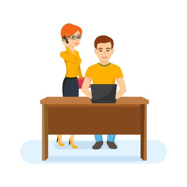 Kafa ile çalışma konuları tartışmaya çalışma office, iş arkadaşları,.