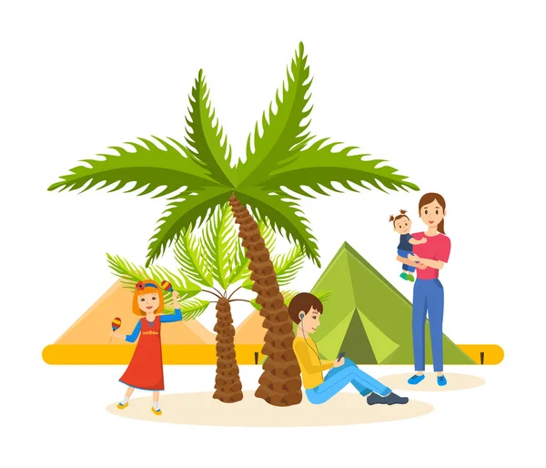 Birlikte sıcak ülkede, iyi bir ruh hali içinde tatil yaz yolculuk.