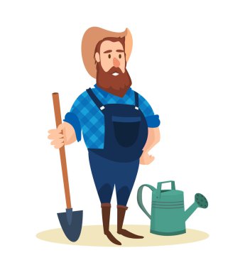 Bir çiftçi tarım onun arsa üzerinde ennoblement içinde nişanlı.