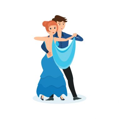 Yumuşak hareketler ile ilginç ortamda hassas vals dansı.